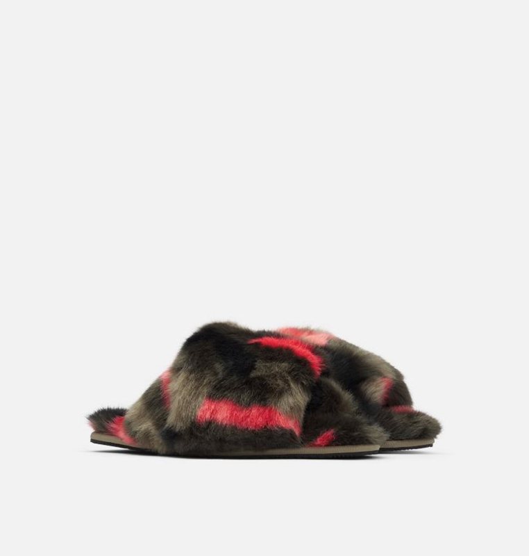 Womens Slippers Olive/Pink - Sorel Go™ - Mail Run - 578-GOBECV